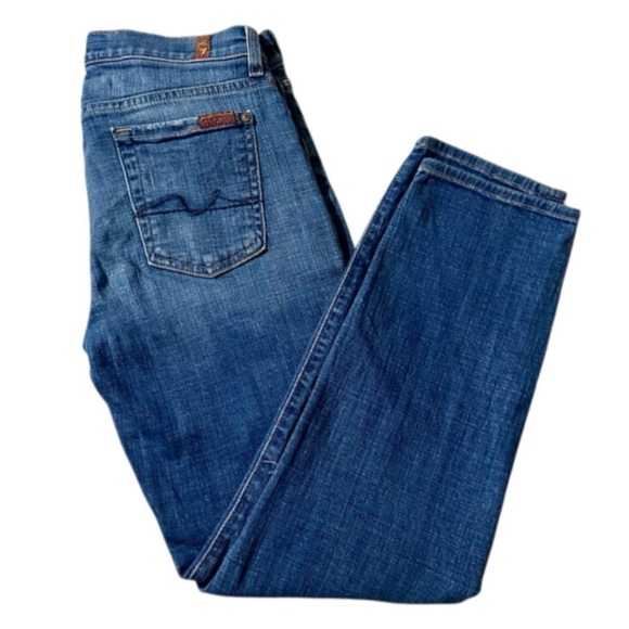 7 FOR ALL MANKIND Josefina Skinny Boyfriend Jeans Distressed Cottagecore Wmn 24 - Picture 16 of 16